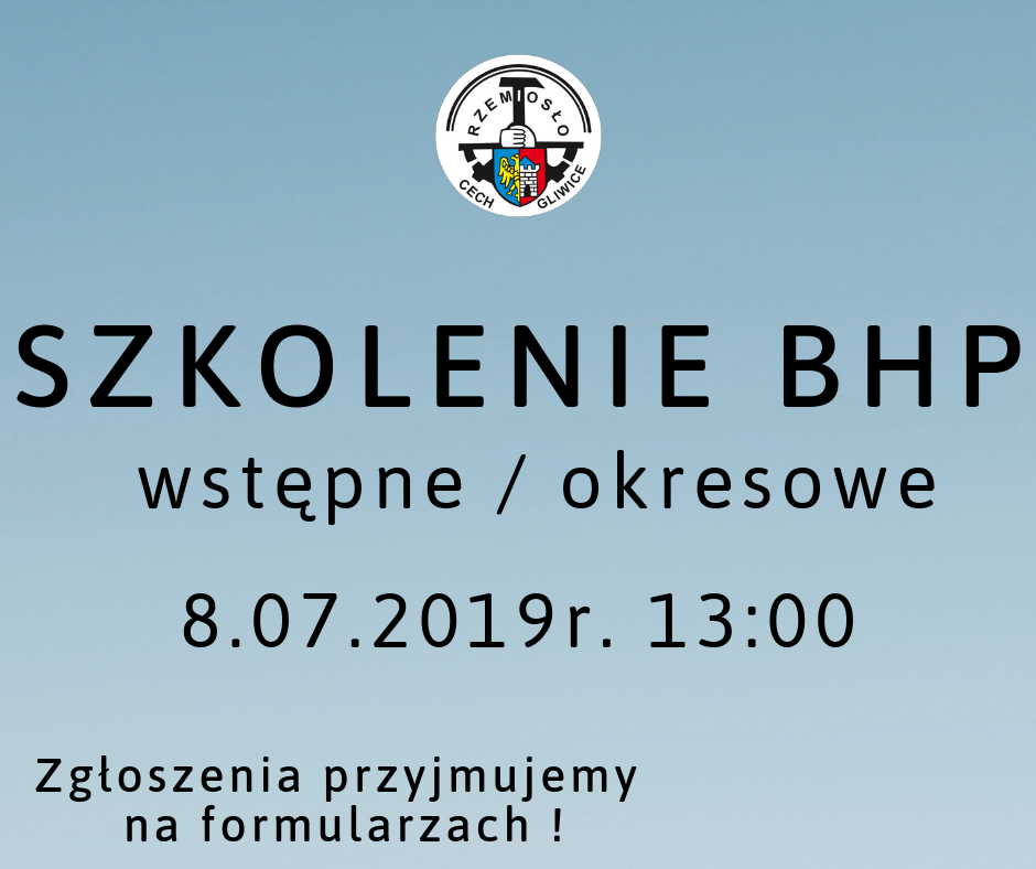 Szkolenie BHP i PPOŻ 08.07.2019r.  