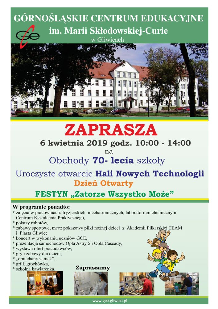 Zapraszamy do udziału w Obchodach 70-lecia szkoły 