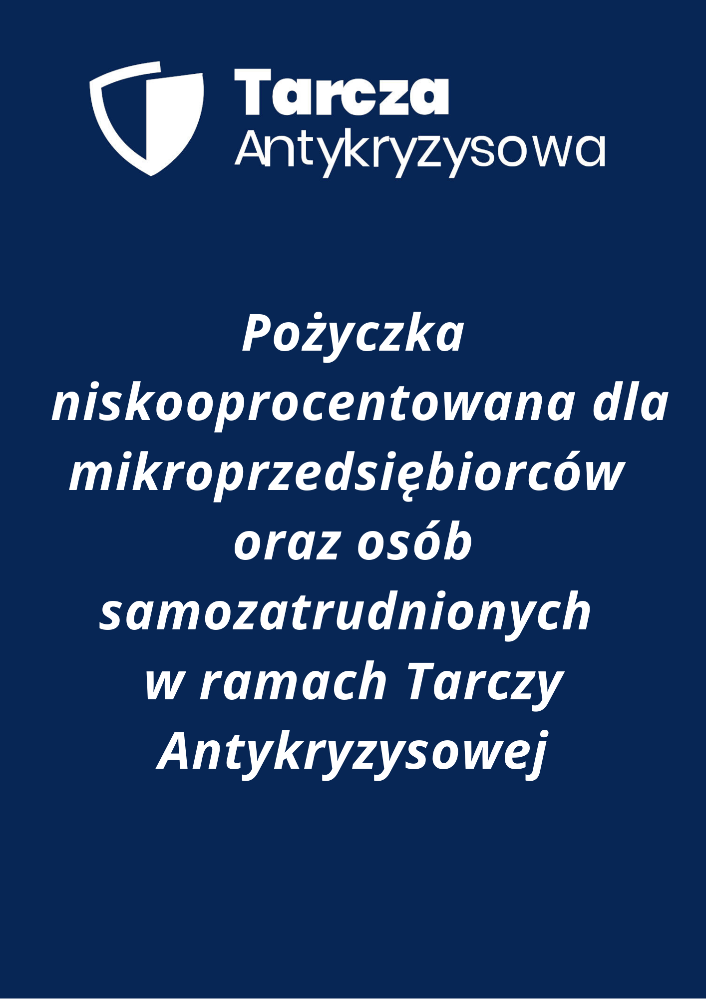 Wsparcie dla Przedsiębiorców - niskooprocentowana pożyczka dla mikroprzedsiębiorców oraz osób samozatrudnionych  