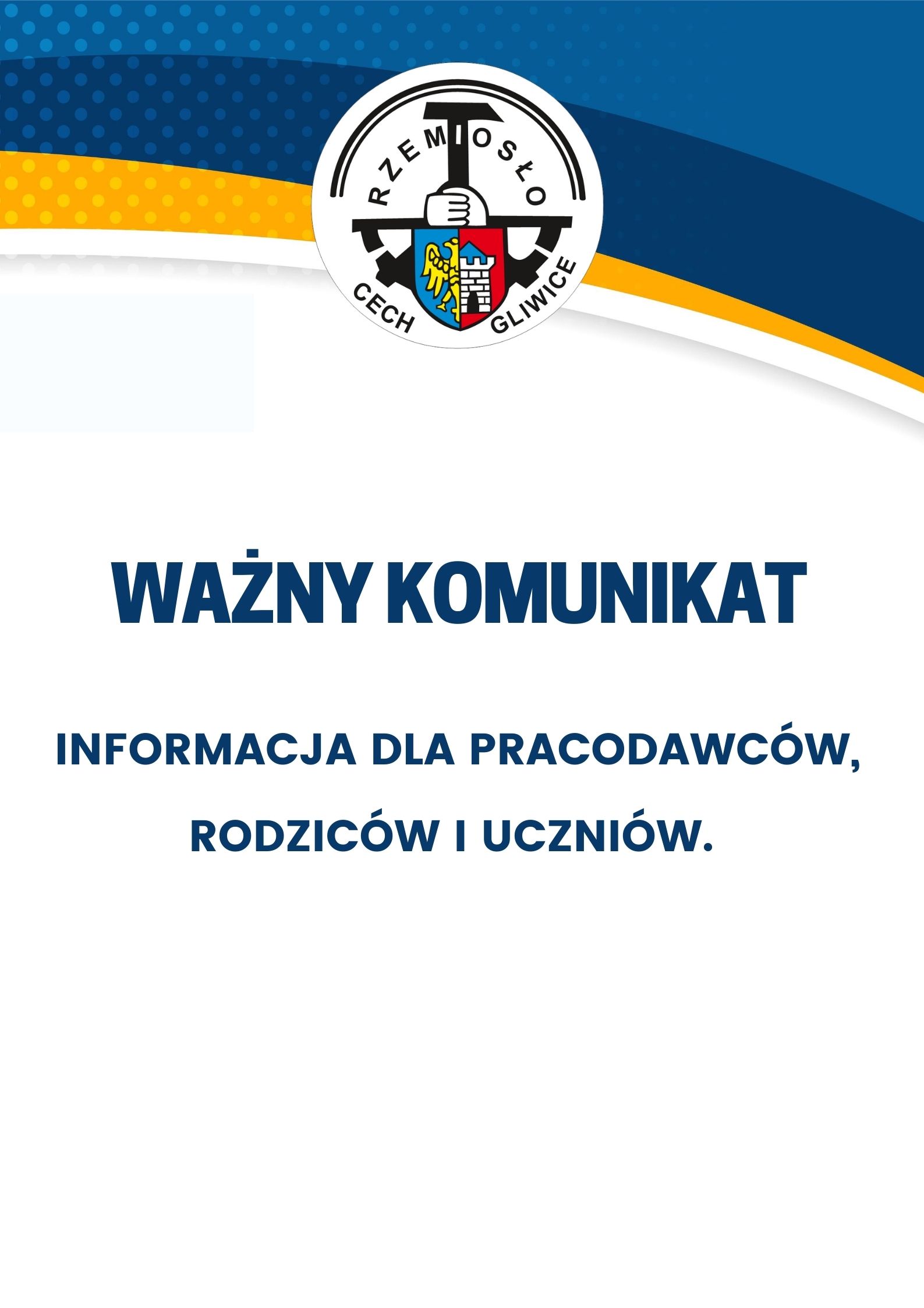 Ważny komunikat ! Informacja dotycząca roszczenia wobec pracownika młodocianego, przedstawiciela ustawowego w związku z wyszkoleniem 