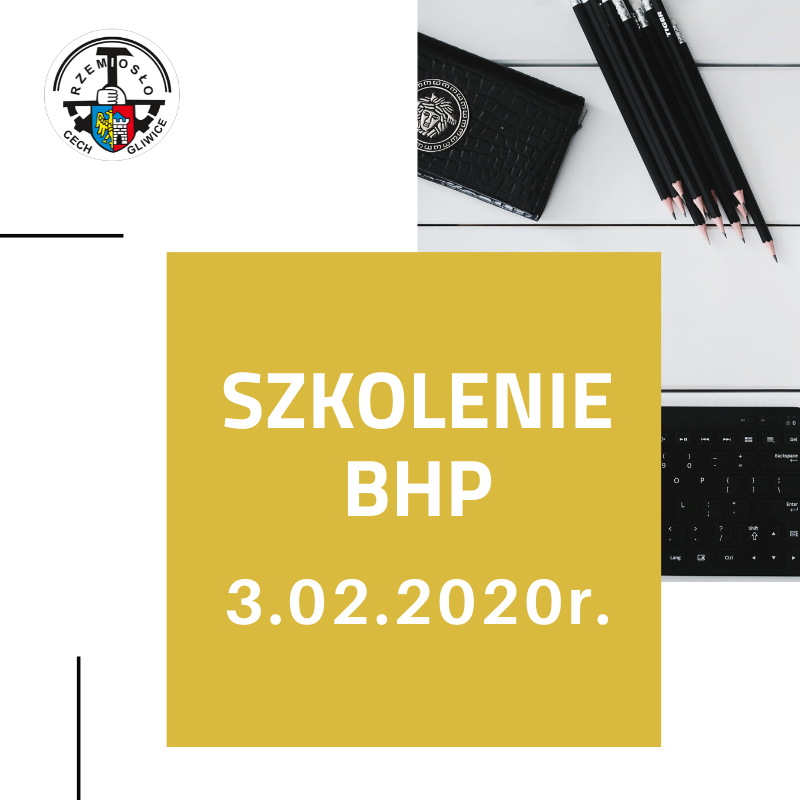 Zapraszamy na szkolenie BHP i Ppoż. 3.02.2020r. ! 