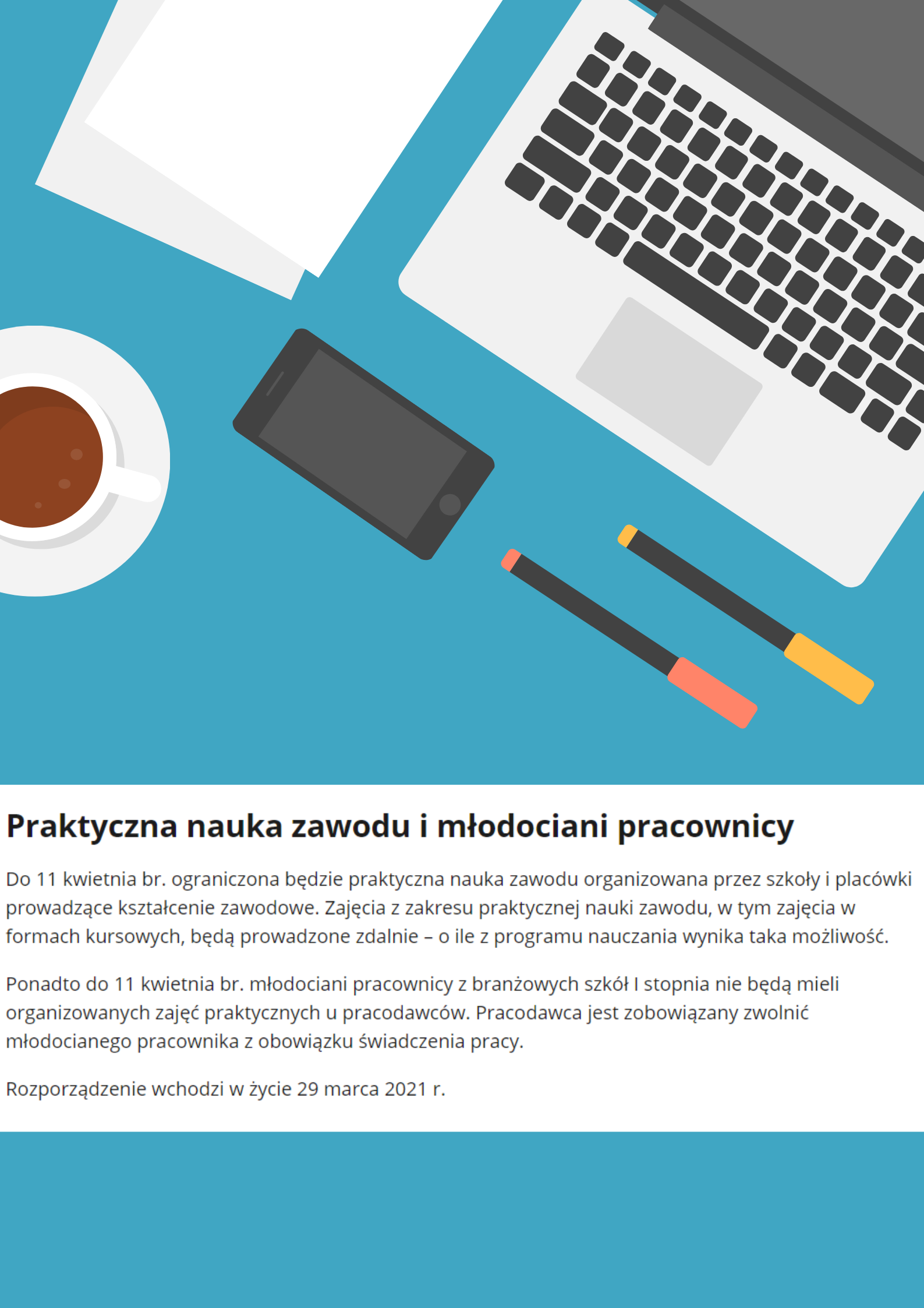 Zwolnienie ze świadczenia pracy pracowników młodocianych