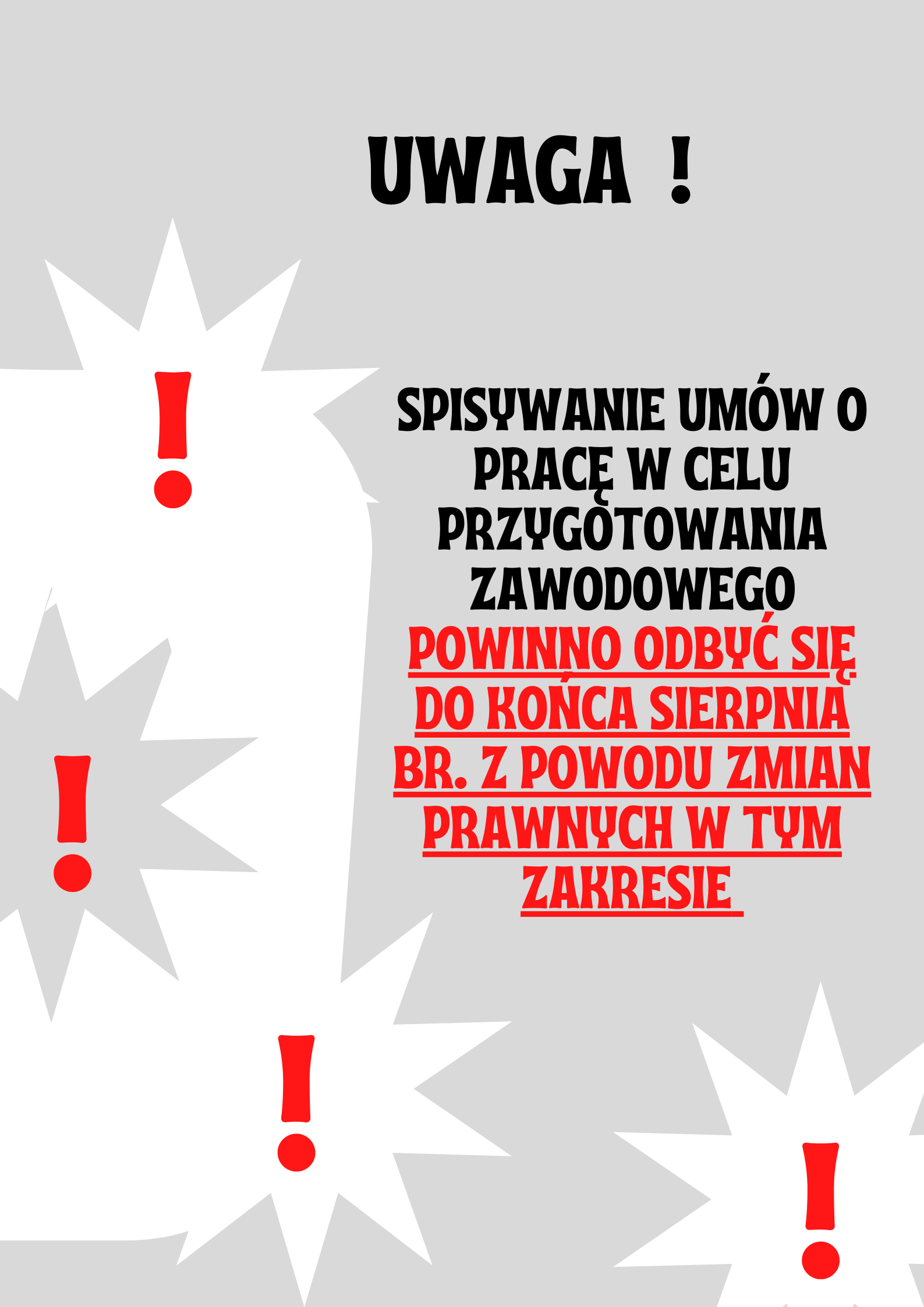 Ważna informacja dot. spisywania umów