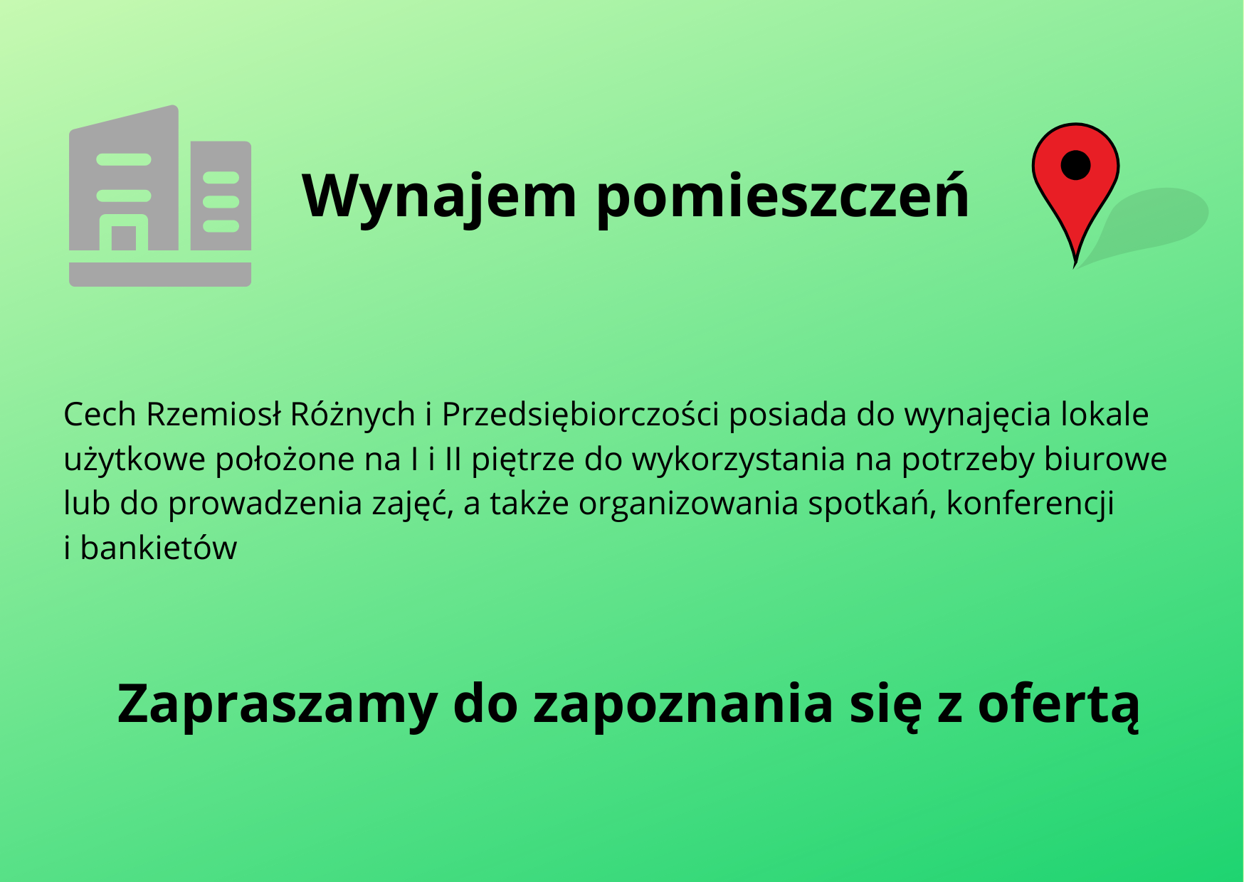 Wynajem pomieszczeń