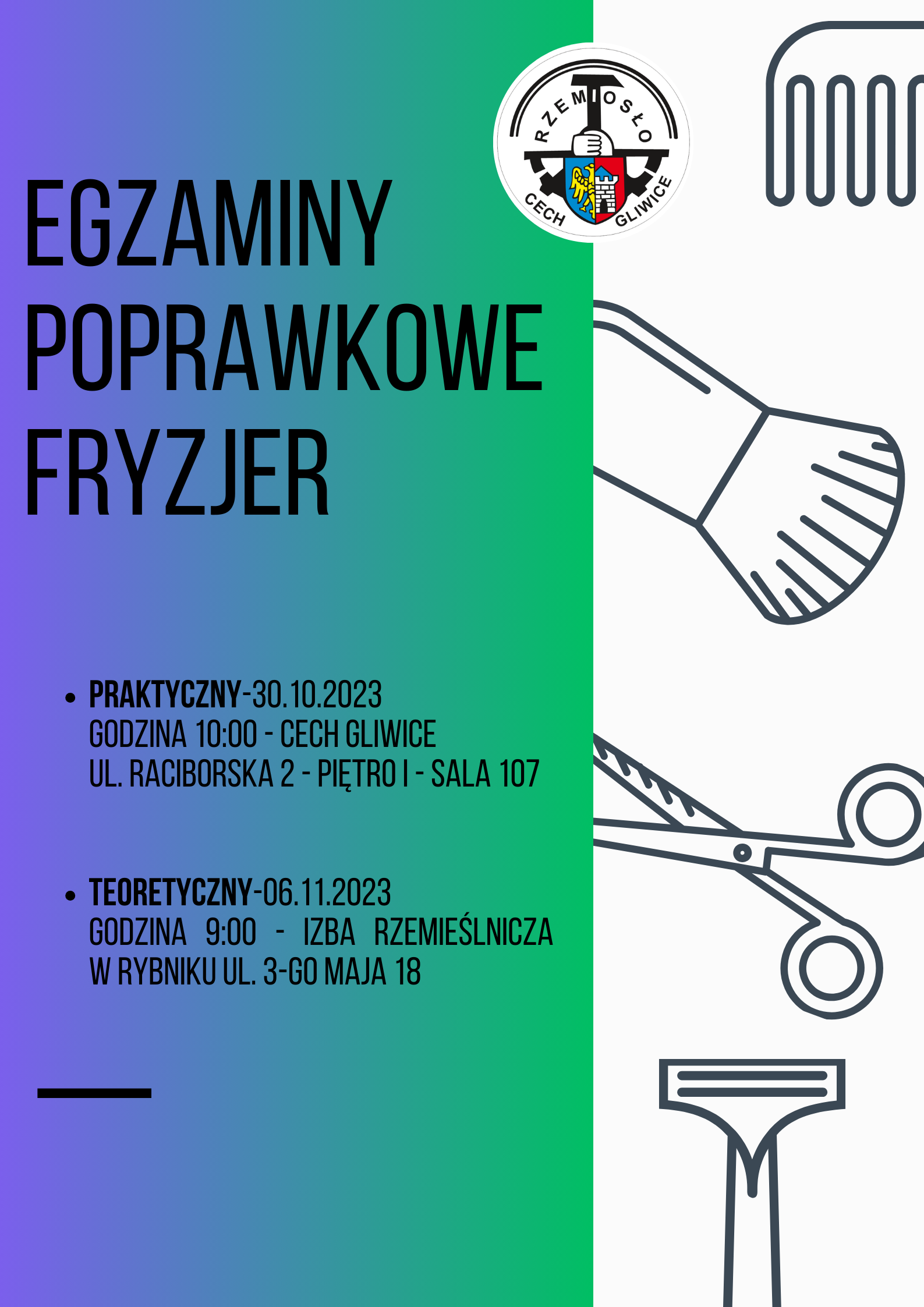 Egzaminy poprawkowe - fryzjer !