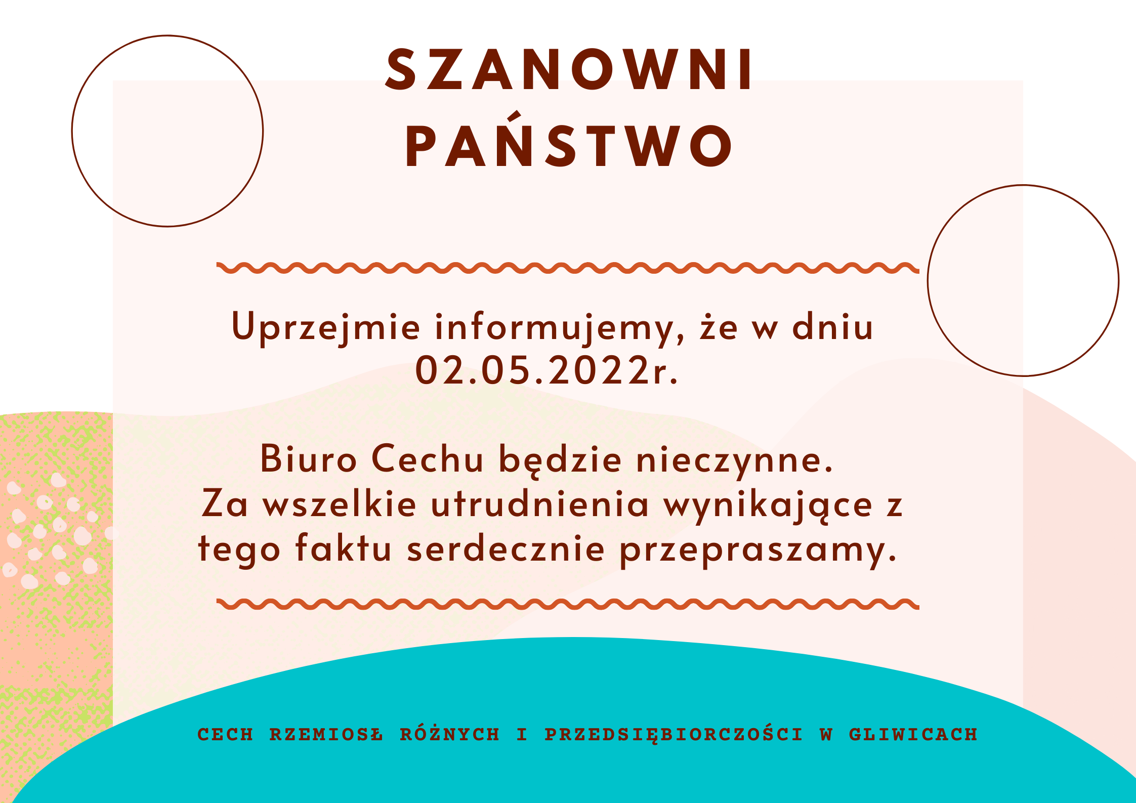 Biuro nieczynne 02.05.2022