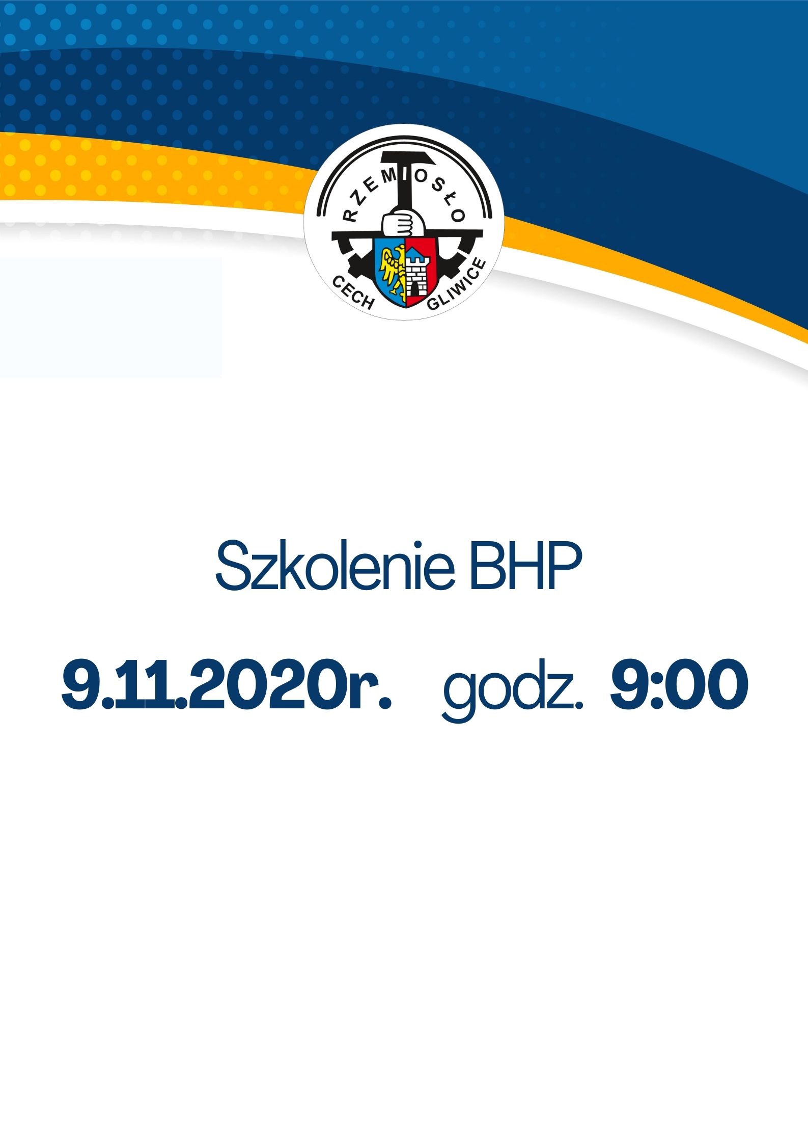 SZKOLENIE BHP 9.11.2020r. o godz. 9.00