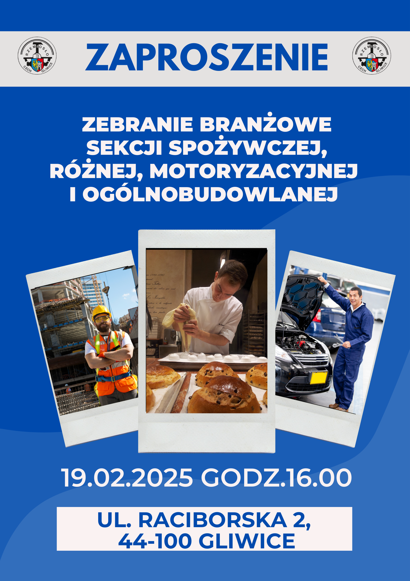 Zaproszenie - zebrania sekcyjne - 19.02.2025 r. godz.16.00