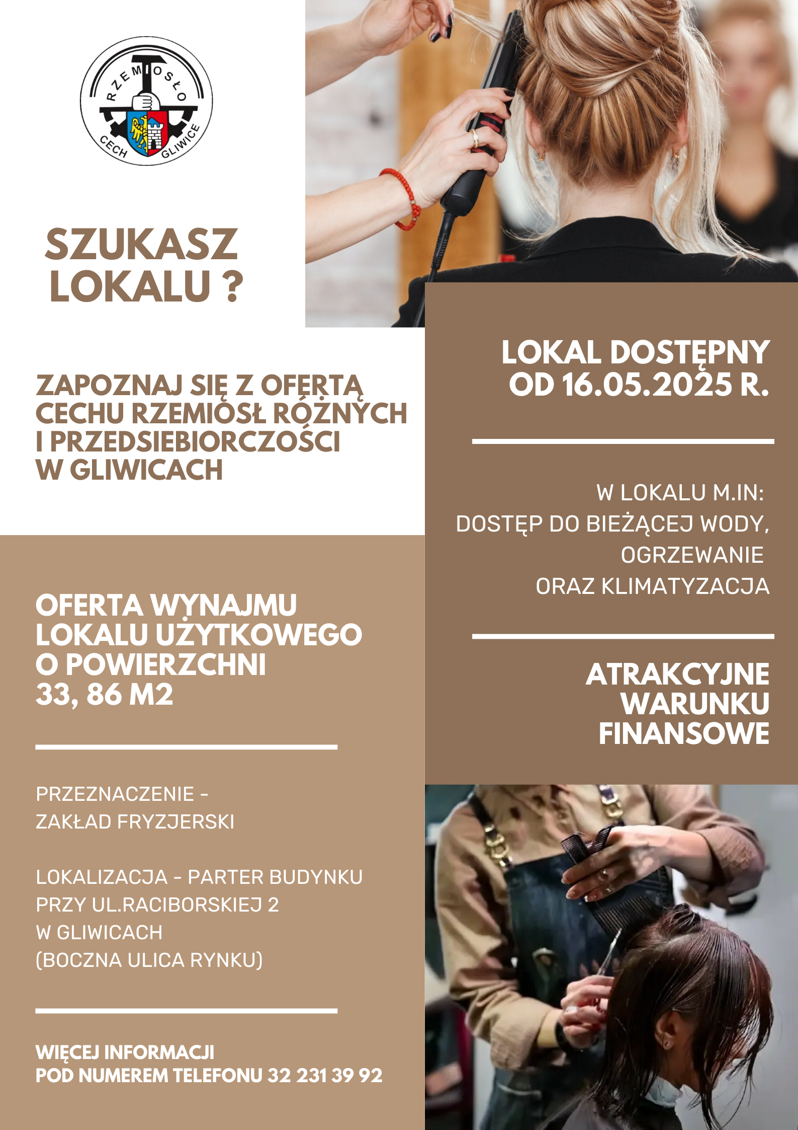 Oferta wynajmu lokalu użytkowego od 16.05.2025r.