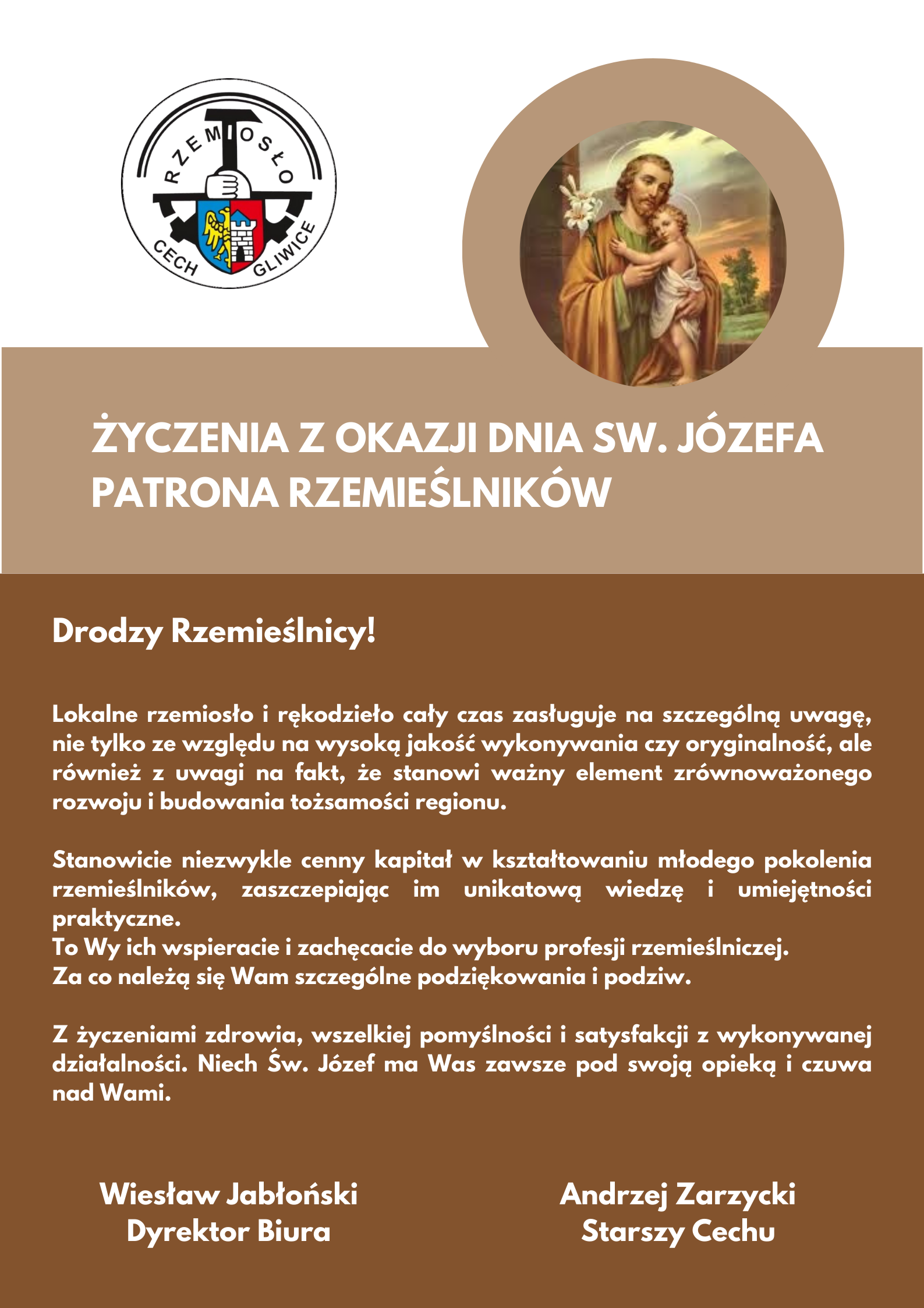 Życzenia z okazji Dnia Św. Józefa