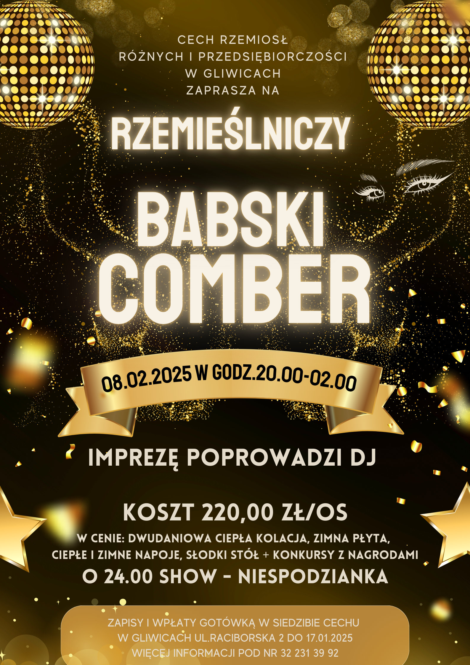 Zaproszenie na Rzemieślniczy Babski Comber - 8.02.2025 r.