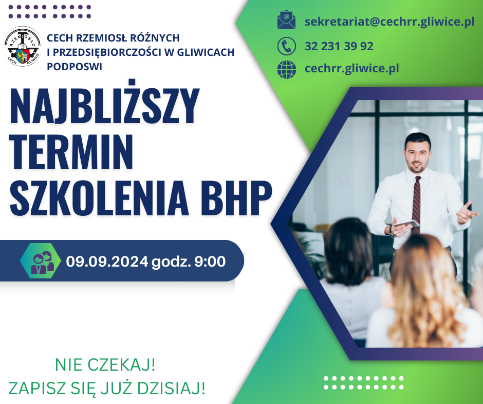 Zapraszamy na kolejne szkolenie BHP 