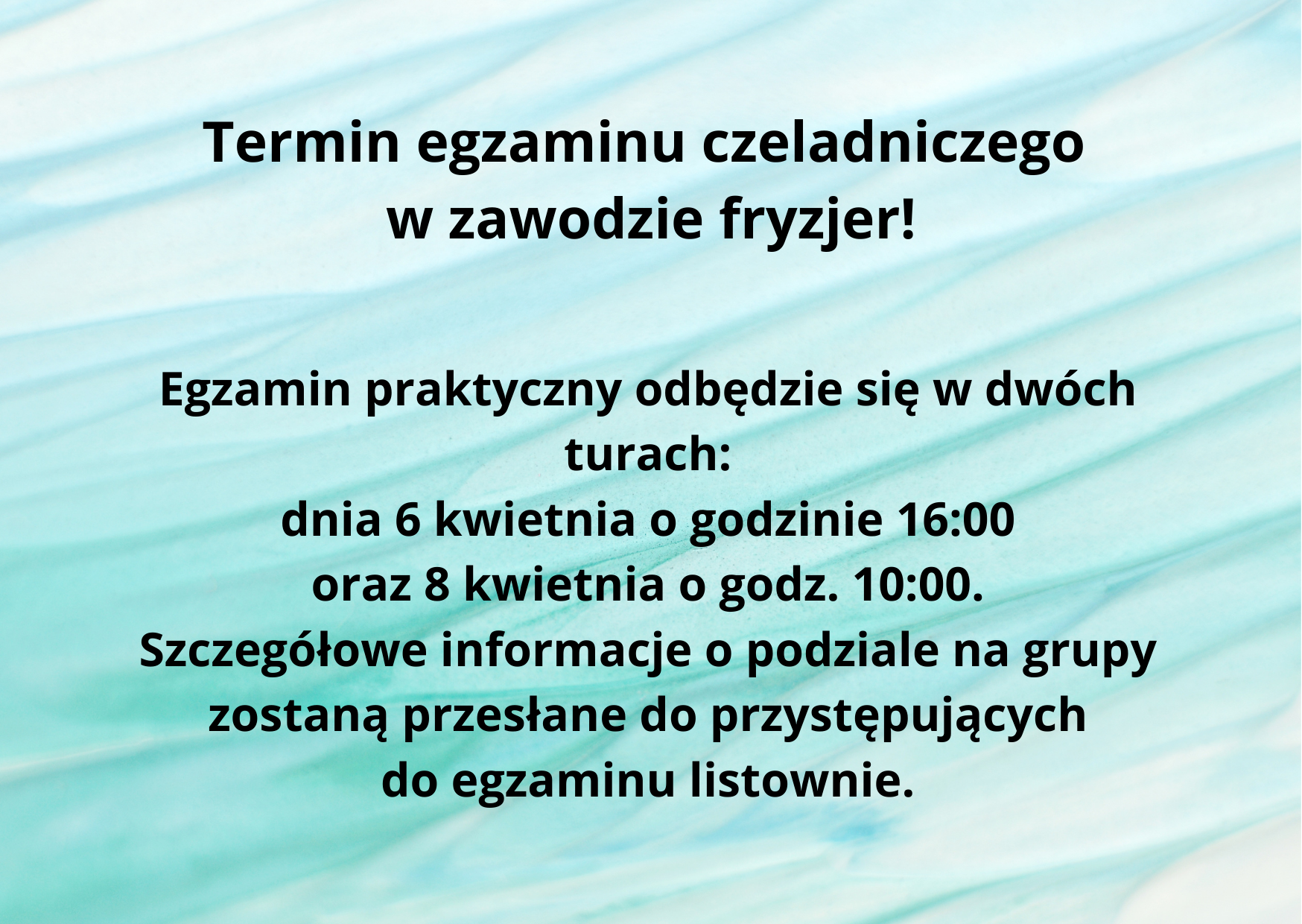 Egzamin czeladniczy fryzjer 2024